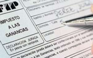 formulario para el impuesto a las ganancias
