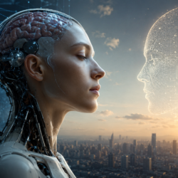 Algunas preguntas jurídicas y éticas acerca del transhumanismo Imagen creada con IA.